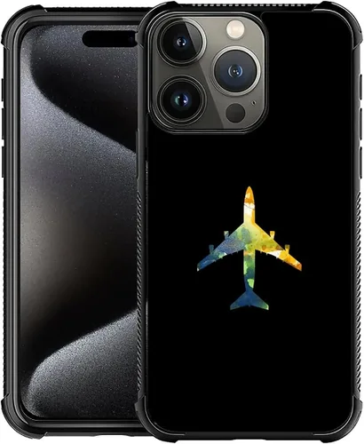 Vista 134 de CARLOCA Funda compatible con iPhone 15, increíble patrón de luz espacial nebulosa para niñas y niños, ultra protección, a prueba de golpes