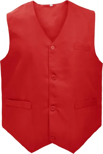 Vista 6 de TOPTIE Chaleco unisex con botones para uniforme de trabajo