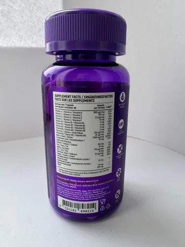 Vista 3 de Complejo vitamínico capilar con biotina 5000mcg, queratina, selen, zink Suplemento para el crecimiento del cabello con vitamina A, C, D, E, B12