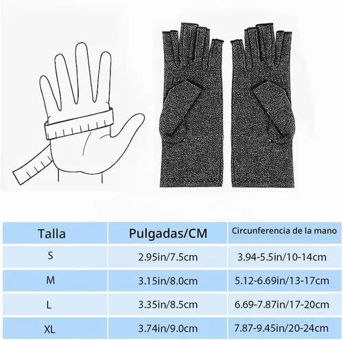 Vista 5 de Guantes de compresión sin dedos para artritis - Alivia el túnel carpiano, reumatoide, tendinitis
