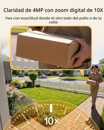 Vista 6 de 4MP Solar Security Cameras Wireless Outdoor,2.4/5G WiFi, No Wiring