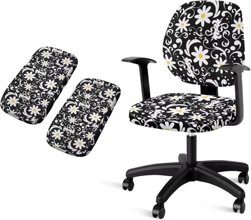 Vista 15 de American Flag Chair Covers Stretchy Office Chair Armrest Covers 4-Pc Set Reusable Soft Patriotic Computer Cover Slipcovers for Game Room and Office