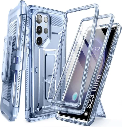 Vista 8 de SUPCASE Funda para Samsung Galaxy S23 Ultra con soporte, [Unicorn Beetle Pro] [2 marcos frontales]