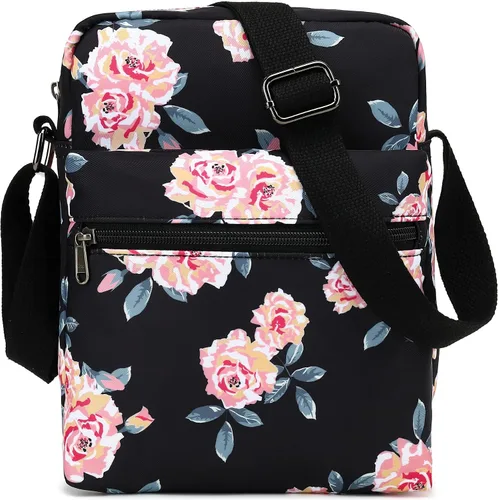 Vista 22 de Leaper - Juego de estuche y cartera bandolera de lona para niñas y mujeres A-verde azulado-r