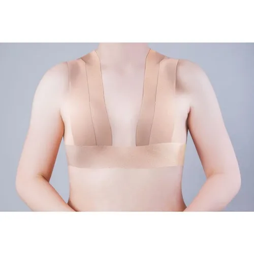 Vista 4 de Cinta de belleza soporte corporal y cinta para esculpir Cinta de pecho para levantar, separar, aplanar, efecto push up para vestidos, ropa
