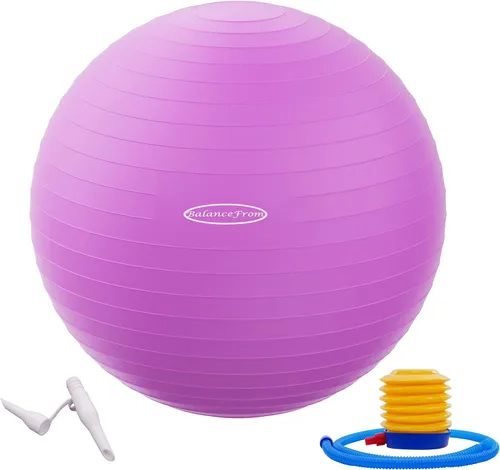 Vista 10 de Fitvids Pelota de ejercicio antiestallido y antideslizante, pelota de yoga, bola de fitness, bola de parto con bomba rápida