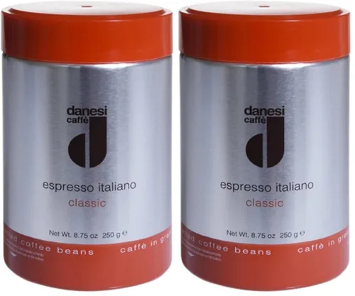 Vista 12 de Danesi Caffe - Granos de café enteros italianos, granos de café expreso y grano entero de tostado medio, perfectos para máquinas de espresso, prensa