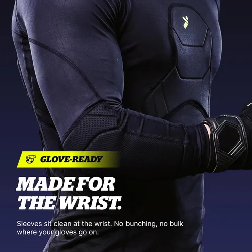 Vista 6 de Storelli BodyShield - Camiseta interior 3/4 para porteros de fútbol, codo y pecho (tela CoolCore)