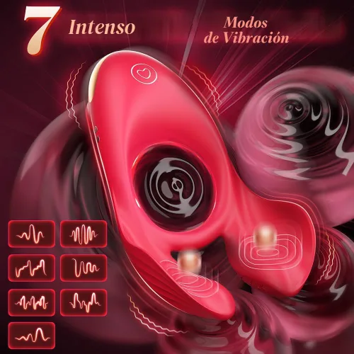 Vista 7 de Anillo Vibrador para el Pene para Parejas, Juguete Sexual para Hombres y Mujeres, Anillo de Pene Masculino Funda de Silicona Juguetes para Adultos