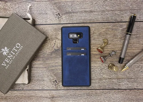 Vista 2 de Venito Capri - Funda de piel tipo cartera compatible con Samsung Galaxy Note 9 (6.4 pulgadas), extra segura, con bloqueo RFID y cubierta trasera