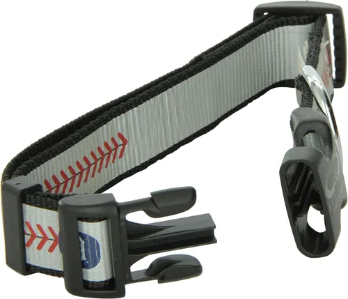 Vista 2 de MLB Tigres de Detroit béisbol Pet Collar, reflectante, Gris, M