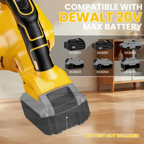 Vista 3 de Aspiradora inalámbrica para batería Dewalt de 20 V, aspiradora de mano ligera 5 en 1 con potente motor de 500 W, aspiradora de mano portátil de 46