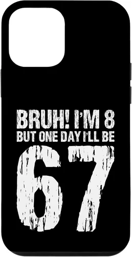 Vista 16 de Bruh I'm 8 But One-Day I'll Be 67 Retro 8th Birthday Kids Case for iPhone 17