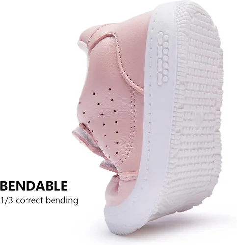 Vista 7 de BMCiTYBM Zapatos de bebé para niños y niñas, zapatos para caminar para niños pequeños, zapatos ligeros antideslizantes para 6, 9, 12, 18, 24 meses