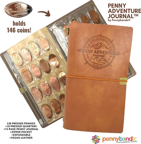 Vista 8 de El Penny Journal tiene capacidad para 146 monedas, el mejor libro de colección de recuerdos para tu colección de monedas con capacidad para 128