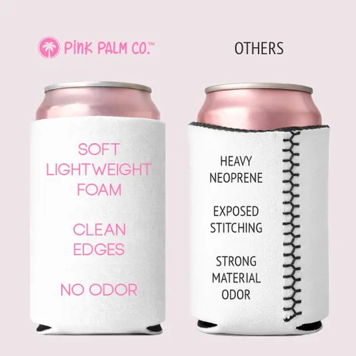 Vista 6 de Pink Palm Co. IT'S A BOY - Juego de enfriadores de latas – Fundas para baby shower y revelación de género – Enfriadores de latas de cerveza
