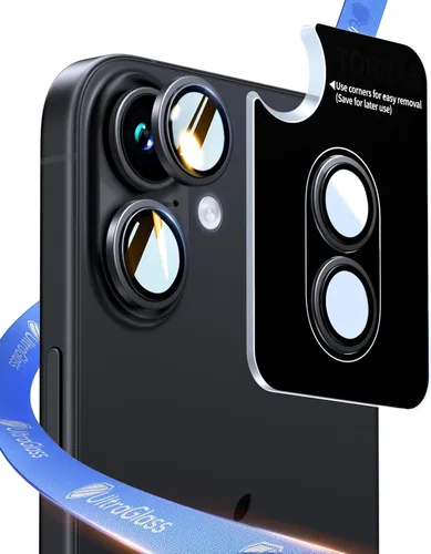 Vista 13 de UltraGlass Protector de lente de cámara para iPhone 16 Pro Max/16 Pro [NO.1 grado militar inastillable], protector de cámara para iPhone 16 Pro Max