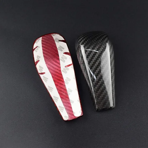 Vista 8 de AIRSPEED Cubierta de fibra de carbono para pomo de palanca de cambios BMW, control central, protector de cabeza de palanca de cambios, accesorios
