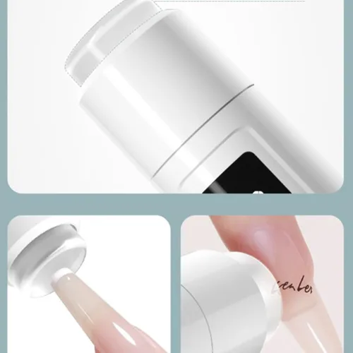 Vista 4 de Secador de uñas portátil de 3 W, lámpara LED de curado de gel UV para secado rápido, lámpara de uñas de mano recargable por USB con mango