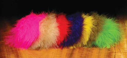 Vista 6 de Hareline Marabou Strung Blood Quills 1 OZ Paquete Negro