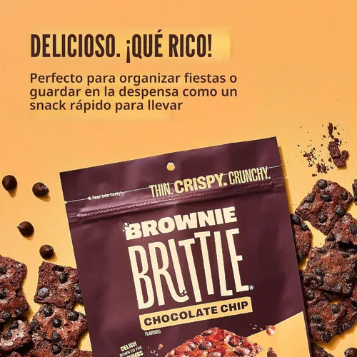 Vista 4 de Brownie Brittle - Galletas con virutas de chocolate, marrón, 1 onza, paquete de 20
