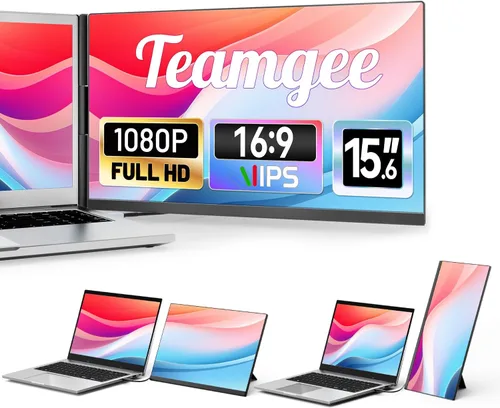 Vista 10 de Teamgee Extensor de pantalla para laptop, configuración de monitor dual Negro
