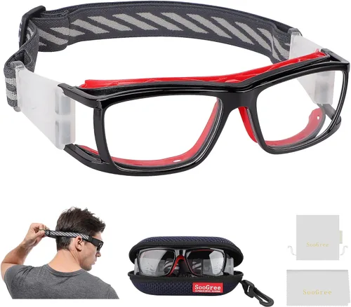 Vista 12 de SooGree Anteojos deportivos para hombres y mujeres, para baloncesto, fútbol, deportes, antiniebla, choque, colisión, gafas de uso