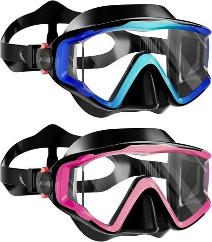 Vista 18 de Aegend Gafas de natación para adultos y niños, gafas de visión amplia de 220° para nadar