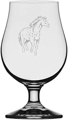 Vista 72 de Abaco Barb Body Horse - Vaso de cerveza Iona grabado (13.25 onzas)