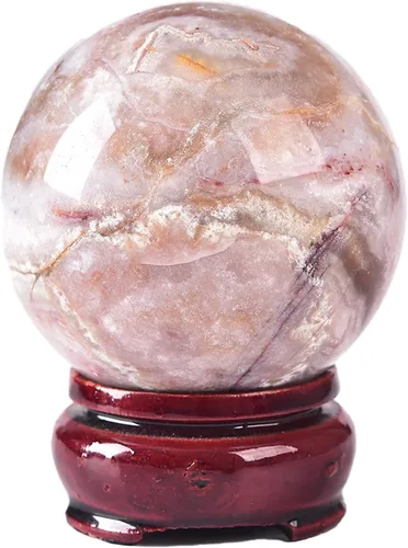 Vista 69 de JIC Gem Piedra Natural de Jaspe Africano Cristal de Curación Esfera Adivinación Bola de Piedra Preciosa, Feng Shui Reiki Aura Decoración