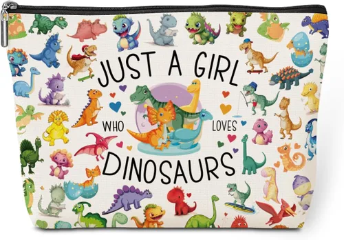 Vista 14 de jeilink Linda chica ama a los animales, bolsa de maquillaje divertida de viaje, bolsa de aseo de viaje, recuerdos de fiesta de animales, decoración