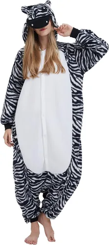 Vista 2 de DELEY Adults Onesie Unisex Halloween Cosplay Costumes Aniaml Onesies Pajamas Warm Sleepwear Homewear