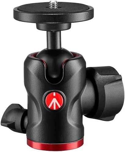 Vista 8 de Manfrotto Cabezal de bola central 490, para trípodes de cámara, cabezal de bola fluida para trípodes ergonómicos y funcionales, estabilizador
