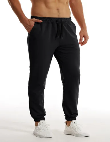 Vista 3 de GYMBULLFIGHT Pantalones deportivos para hombre, para gimnasio, correr, entrenamiento, pantalones deportivos con cordón y bolsillos