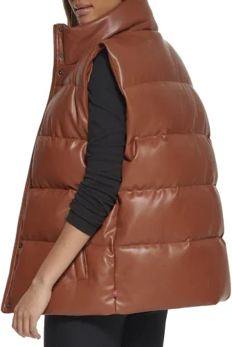 Vista 4 de Levi's Chaleco acolchado de cuero vegano para mujer