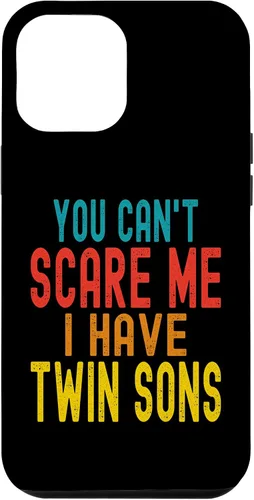 Vista 26 de Vintage You Can't Scare Me I Have Twin Sons Parent Parenting Case for iPhone 16