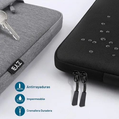 Vista 6 de ZYB Funda impermeable para laptop de 14 pulgadas, funda impermeable para laptop de 14 pulgadas, para notebook/MacBook Air de 15/14 pulgadas, Lenovo