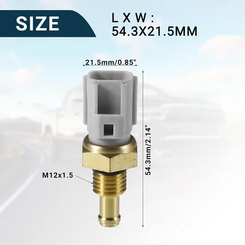 Vista 3 de F FIERCE CYCLE Sensor de temperatura del refrigerante para Mazda 3 Durable No.L35G-18-840 Sensor de temperatura del agua tono dorado