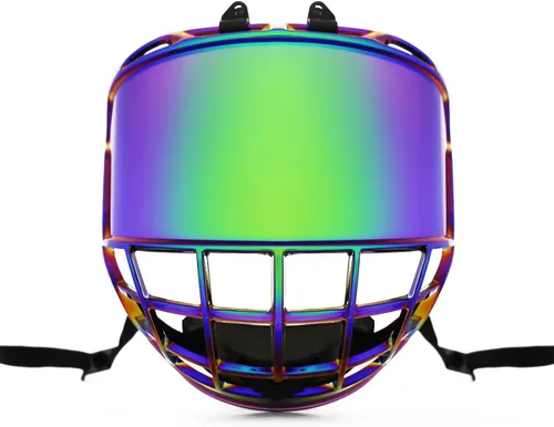Vista 10 de GY Casco de Hockey Completo con Visera para Adultos y Jóvenes, Protector Facial Anti-Rasguños/Anti-Empañamiento/Certificado CE