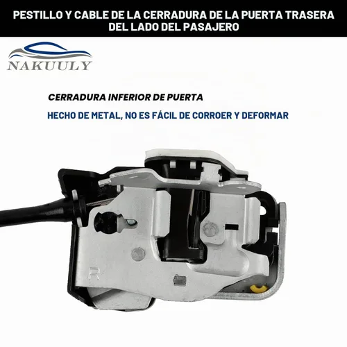 Vista 5 de Pestillo y cable de bloqueo de puerta trasera izquierda para 1999-2007 F250