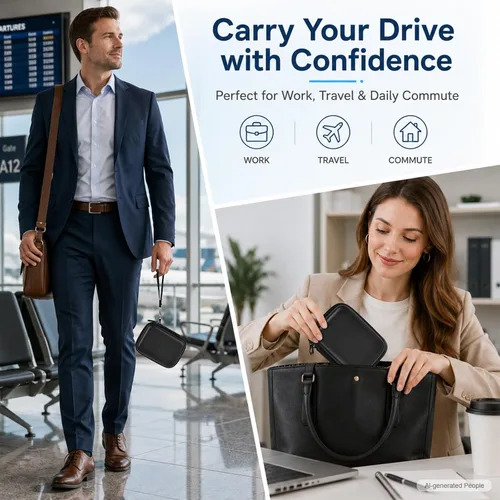 Vista 4 de ALKOO Hard Shell External Hard Drive Case for Seagate Portable 1-5TB