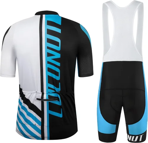 Vista 49 de Coconut Ropamo CR - Conjunto de camiseta de ciclismo para hombre, con cremallera y bolsillo con pantalones cortos con acolchado 4D
