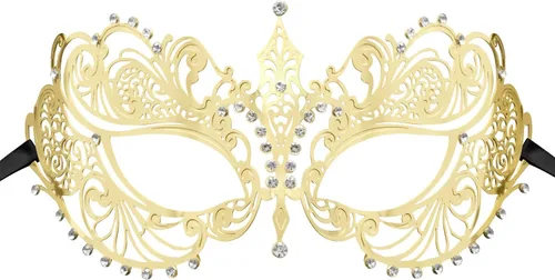 Vista 12 de Coddsmz Máscara de metal cortada con láser para mujer, máscara veneciana de Mardi Gras, máscara de Halloween 1-oro rosa
