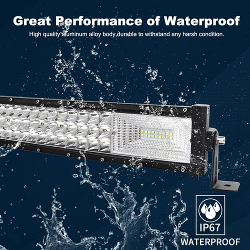 Vista 6 de Willpower Barra de luz LED recta de 22 pulgadas y 270 W para automóvil con control remoto estroboscópico de 12 V, kit de cables de cableado de 6000