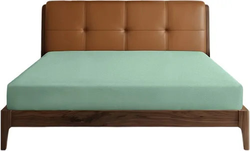 Vista 24 de Sábana ajustable Lirex, tamaño individual XL 100% algodón 300 hilos, transpirable y suave, color negro, 100x190cm