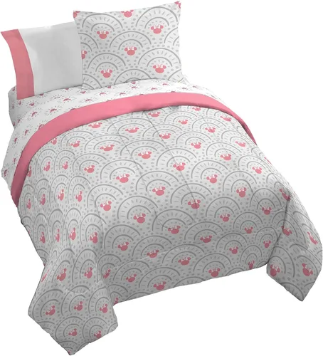 Vista 45 de Jay Franco Disney Lilo and Stitch - Juego de edredón tamaño Twin, ropa de cama de 5 piezas, incluye juego de sábanas y fundas de almohada, ropa