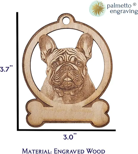 Vista 2 de French Bulldog Ornament, Dog Lover Keepsake, Holiday Decor for Pet Owners