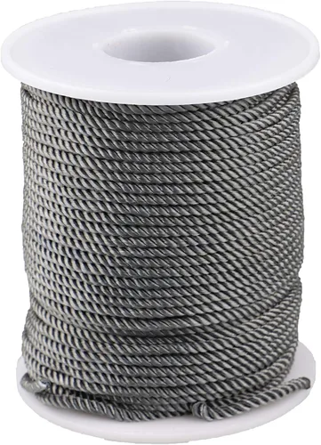 Vista 23 de Cuerda de nailon trenzado de 3 capas para jardinería, manualidades, fabricación de pulseras (0.059 in-164 pies, verde militar)