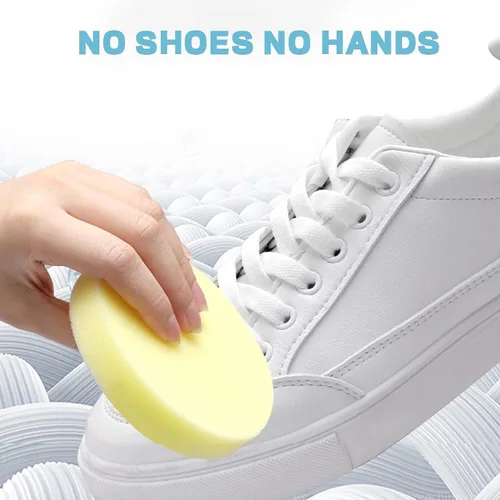 Vista 2 de Crema de limpieza de zapatos blanca Multi, blanqueamiento y amarillamiento de mantenimiento de zapatos deportivos, limpiador de zapatos de cuero