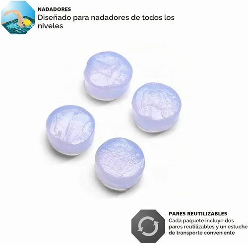 Vista 3 de Tyr Paquete de 6 pares de tapones para los oídos de silicona suave